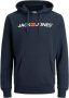 JACK & JONES ESSENTIALS hoodie JJECORP met logo donkerblauw - Thumbnail 2