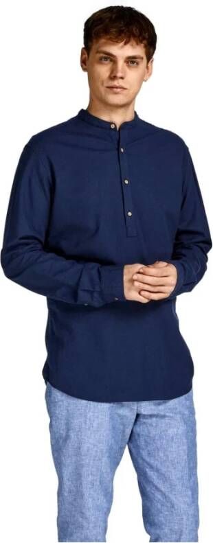 Jack & Jones Premium Slim fit vrijetijdsoverhemd met opstaande kraag model 'SUMMER'