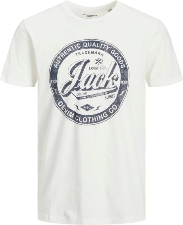 jack & jones Collar-o T-shirt Jjejeans 22 23 Wit Heren