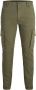 Jack & jones Groene effen broek met ritssluiting en knoopsluiting Green Heren - Thumbnail 2