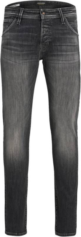 JACK & JONES JEANS INTELLIGENCE slim fit jeans JJIGLENN JJFOX met biologisch katoen zwart