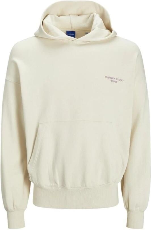 Jack & jones Achtergrond Grafische Sweat Hood Antique White Heren