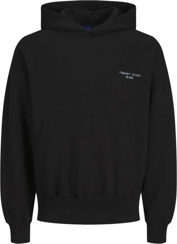 Jack & jones Achtergrond Grafische Sweater Hood Zwart Black Heren