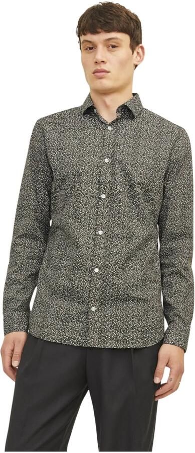 JACK & JONES PREMIUM slim fit overhemd JPRBLABLACKPOOL met all over print groen