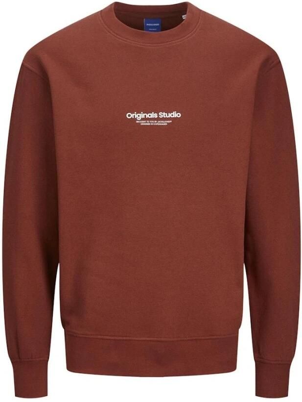 JACK & JONES ORIGINALS sweater JORVESTERBRO met printopdruk brandy brown - Foto 3