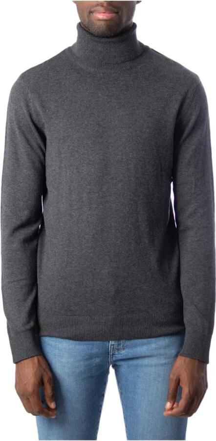 JACK & JONES ESSENTIALS fijngebreide coltrui JJEEMIL Dark Grey Melange - Foto 14