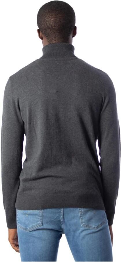 JACK & JONES ESSENTIALS fijngebreide coltrui JJEEMIL Dark Grey Melange - Foto 15
