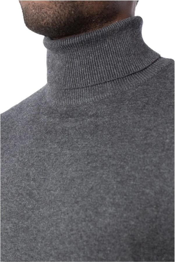 JACK & JONES ESSENTIALS fijngebreide coltrui JJEEMIL Dark Grey Melange - Foto 13