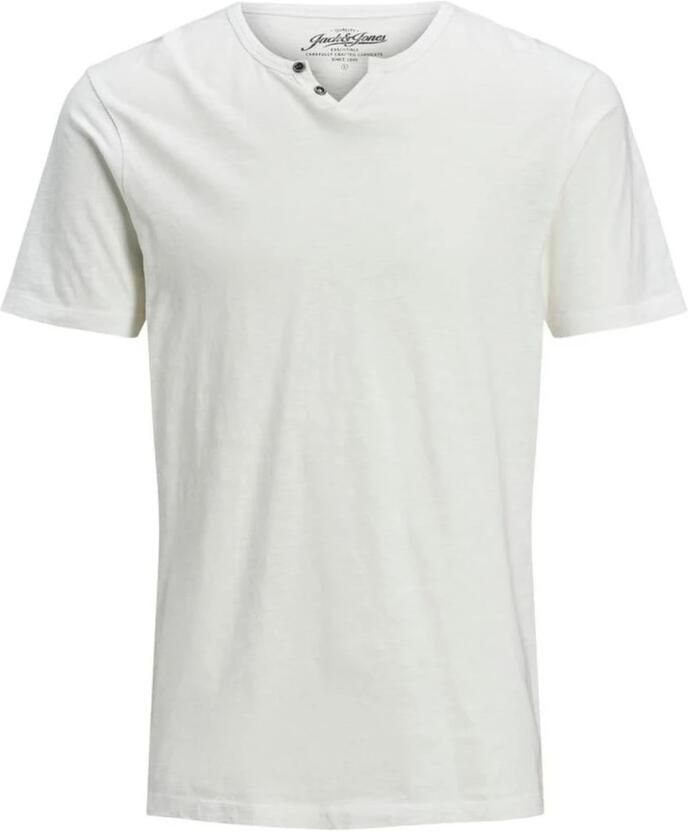 Jack & jones Crème Flamed Katoen Henley T-Shirt Beige Heren - Foto 4