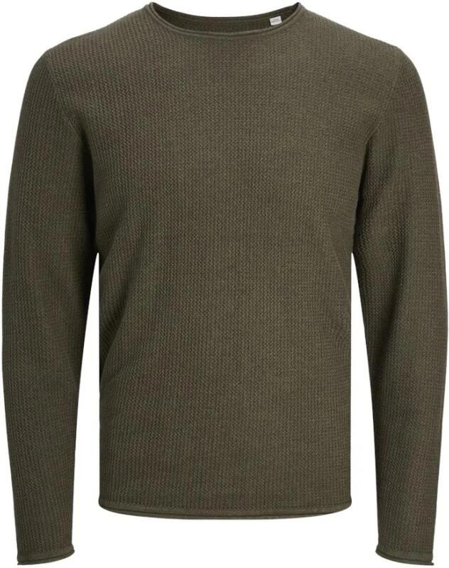 Jack & jones Essentials Gebreide Crew Neck Trui Olive Night Green Heren