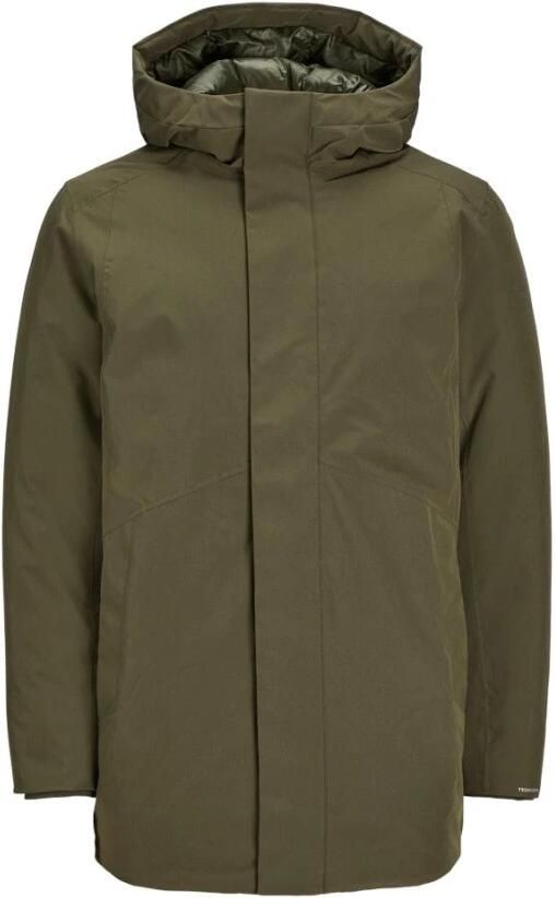 JACK & JONES ESSENTIALS gewatteerde winterjas JJEKEEN donkergroen