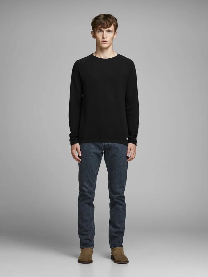 Jack & Jones Trui met ronde hals JJEHILL Effen trui met aangenaam draagcomfort - Foto 4