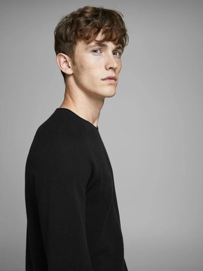 Jack & Jones Trui met ronde hals JJEHILL Effen trui met aangenaam draagcomfort - Foto 5