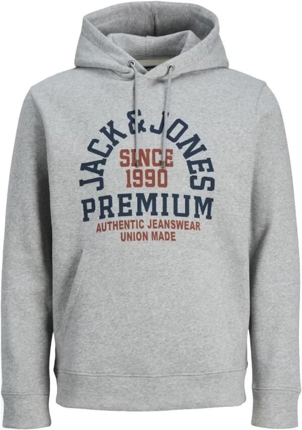 Jack & jones Grijze hoodie met logodetail Gray Heren