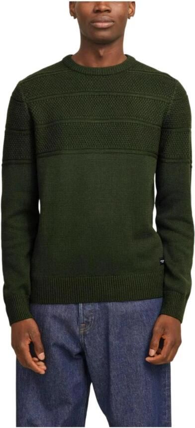 Jack & jones Groene Crew Neck Jersey Gebreid Green Heren - Foto 3