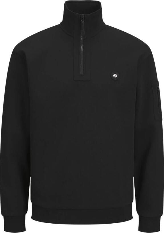 Jack & jones Half Zip Sweater in Zwart Black Heren