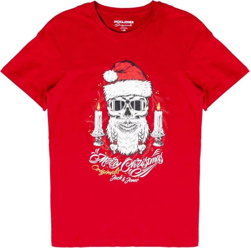 Jack & jones Jorclaus Tee SS Creweck Xmas 12221422 Rood Heren