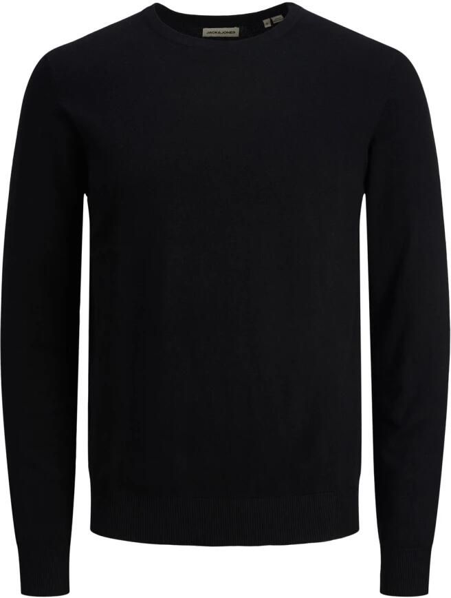 Jack & jones Jjeemil Gebreide Trui met Ronde Hals Black Heren