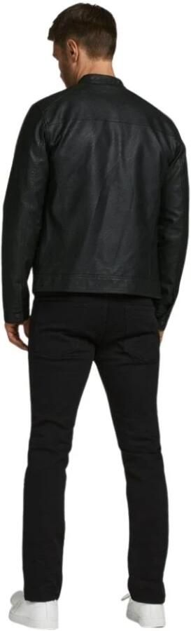 Jack & jones Zwarte Eco-Leren Polyamide Herenjas Black Heren - Foto 13