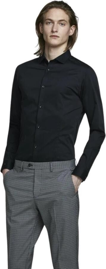 Jack & jones Overhemd Lange Mouw Jack & Jones 12097662 JJPRPARMA SHIRT L S NOOS BLACK SUPER SLIM - Foto 4