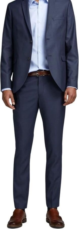 JACK & JONES PREMIUM slim fit pantalon Solaris donkerblauw