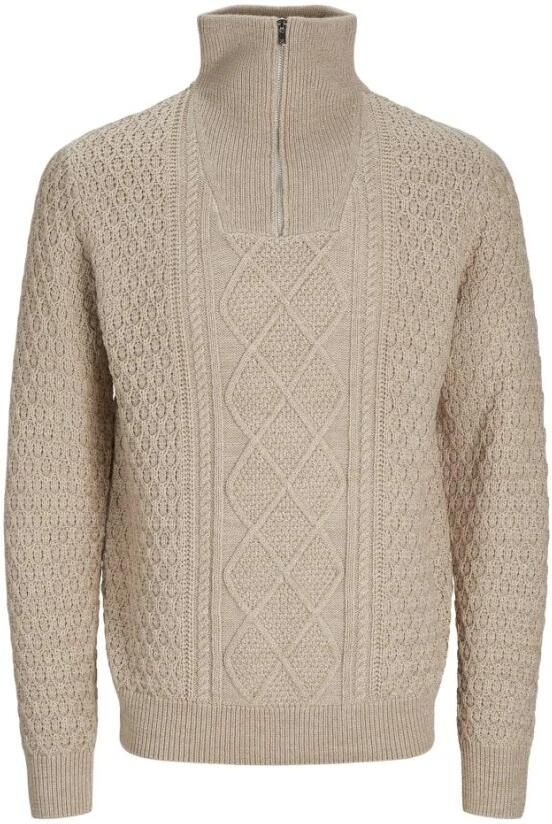 Jack & Jones Premium Gebreide pullover met korte ritssluiting model 'BLUNORTH'