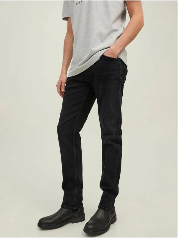 JACK & JONES JEANS INTELLIGENCE tapered fit jeans JJIMIKE JJORIGINAL jos 111 black denim - Foto 9