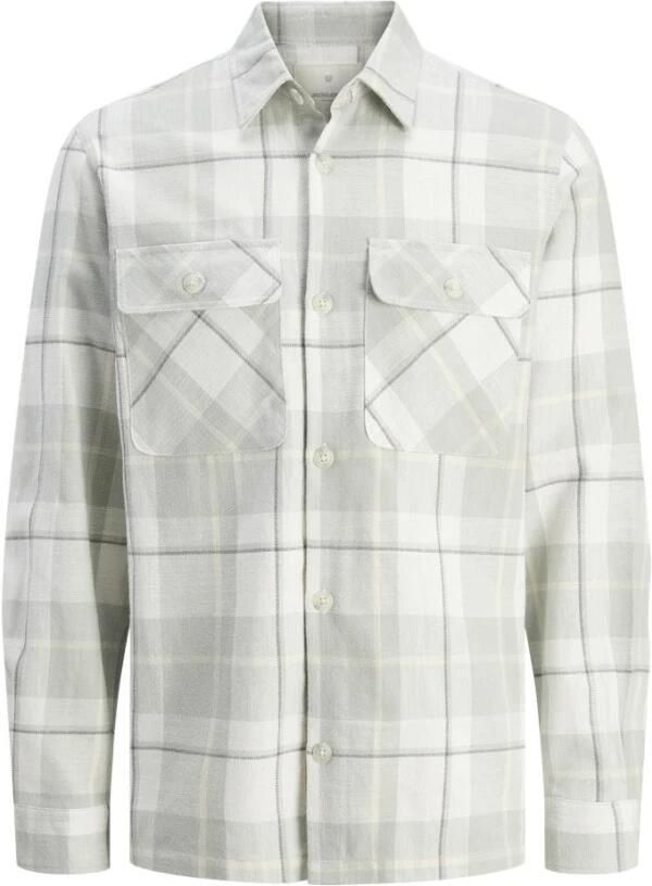 JACK & JONES PREMIUM linnen comfort fit overshirt lichtgroen - Foto 4