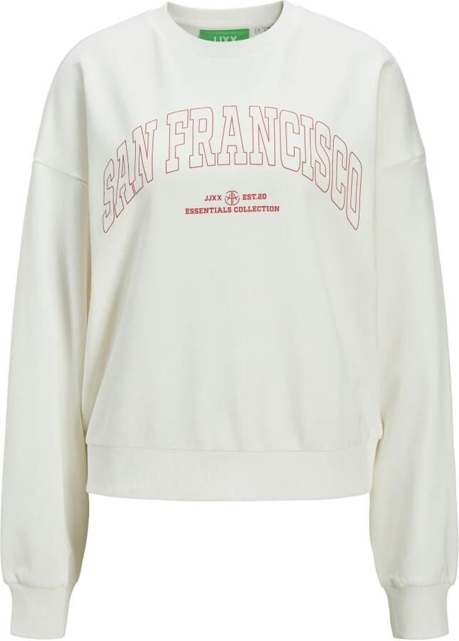 Jack & jones Lente Crew Neck Korte Mouw Sweater Beige Dames