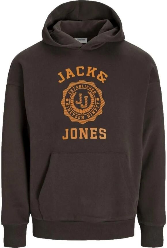 Jack & jones Mulch Casual Hoodie Jjvicto Stijl Brown Heren