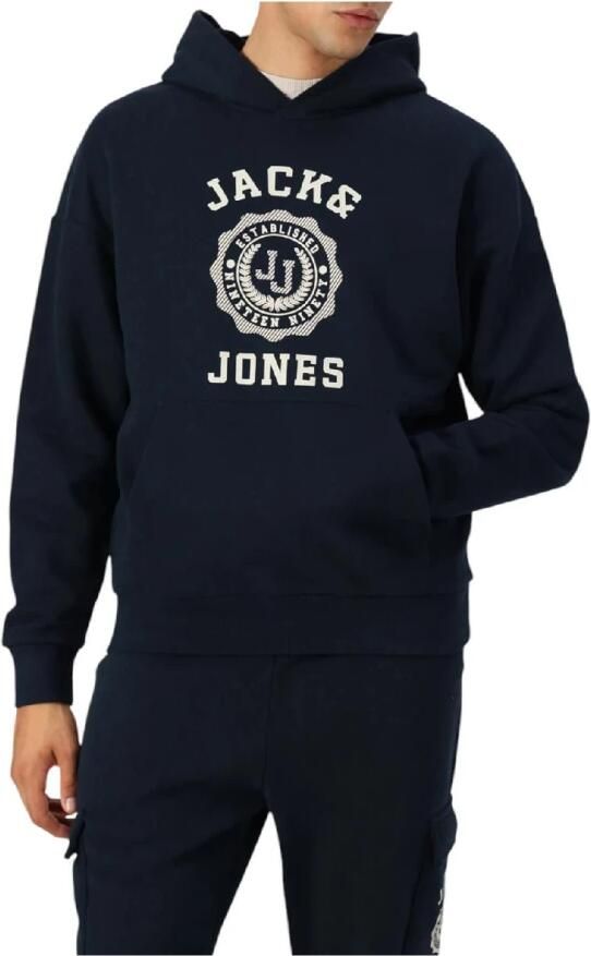 Jack & jones Navy Casual Hoodie Modern Veelzijdig Blue Heren - Foto 3