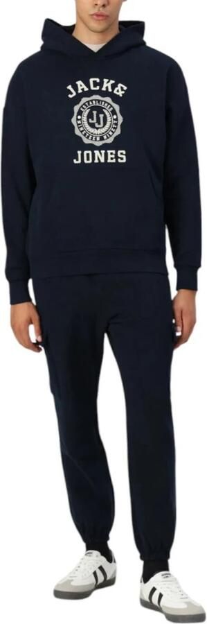 Jack & jones Navy Casual Hoodie Modern Veelzijdig Blue Heren