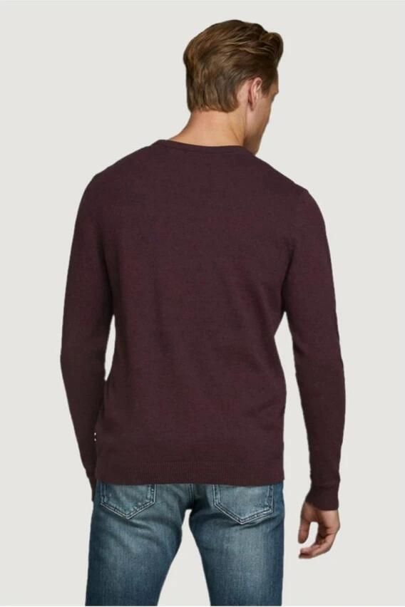 Jack & jones Heren Gebreide Kleding Bordeaux Ronde Hals Lange Mouw Red Heren - Foto 2