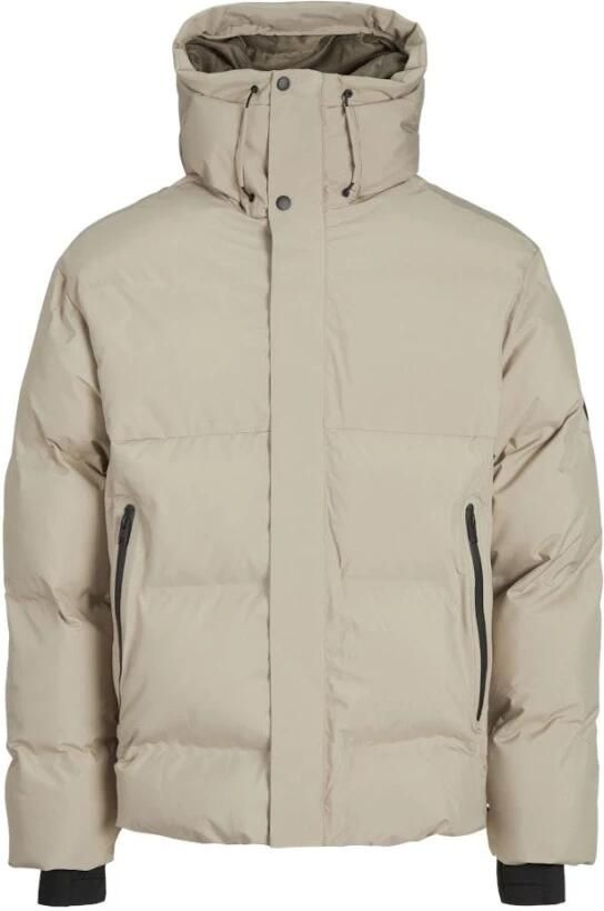JACK & JONES CORE gewatteerde winterjas JCOALPHA beige