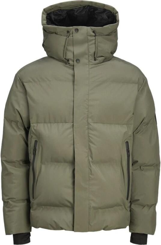 Jack & jones Heren Gewatteerde Jas met Capuchon Brown Heren