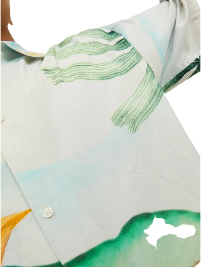 JACK & JONES ORIGINALS loose fit overhemd JORLANDSCAPE met all over print sky blue - Foto 2