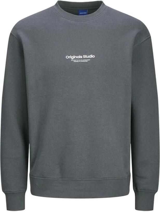 JACK & JONES ORIGINALS sweater JORVESTERBRO met printopdruk iron gate