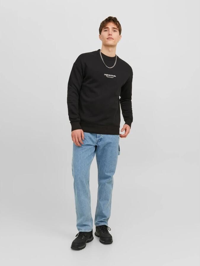 JACK & JONES ORIGINALS sweater JORVESTERBRO met printopdruk zwart - Foto 5
