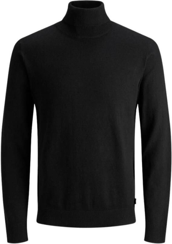 Jack & jones Gebreide Roll Neck Pullover Black Heren