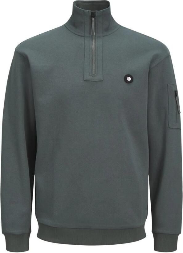 Jack & jones Urban Chic Half Zip Sweatshirt Green Heren
