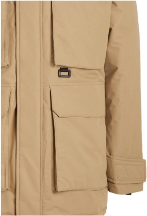 Jack & jones Winddichte Parka Jas met Bont Capuchon Brown Heren - Foto 2