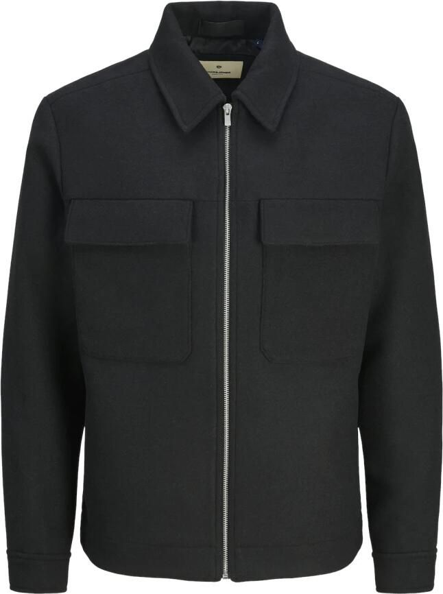 JACK & JONES PLUS SIZE tussenjas Plus Size met wol zwart