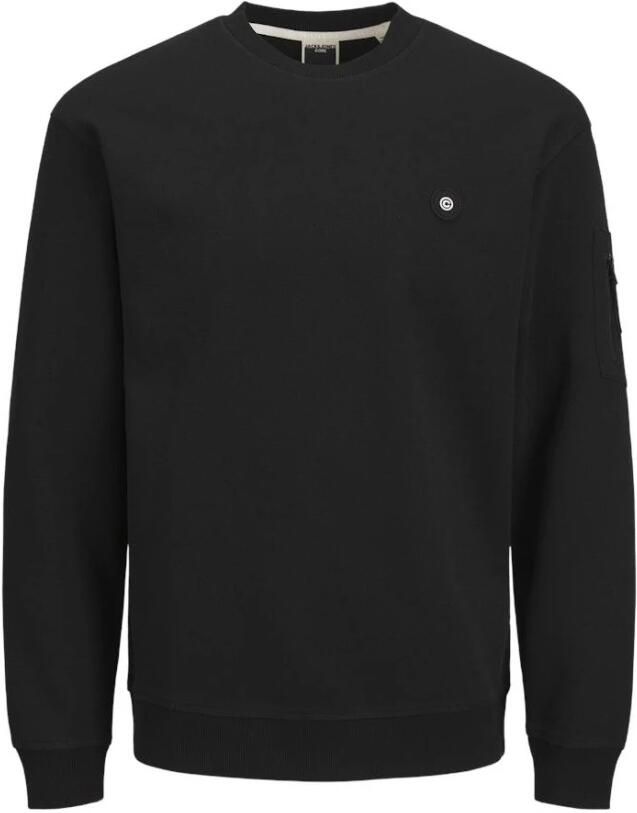 Jack & jones Zwarte Sweatshirt Met Ronde Hals Freewear Black Heren