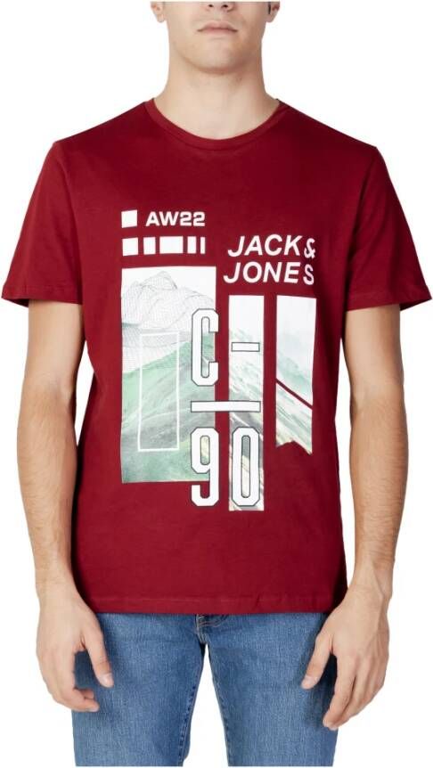 Jack & jones Jcobooster TEE SS Creweck 22ovember 12225564 Rood Heren
