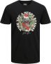 Jack & jones Jorchristmas mugshot tee ss c.n Xmas 12221440 Zwart Heren - Thumbnail 1