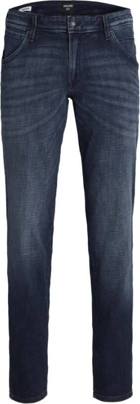 jack & jones Klassieke Donkerblauwe Slim-fit Jeans voor Heren Blue Heren