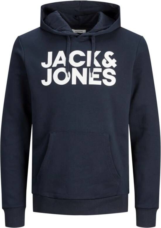 jack & jones Logo Hoodie Corp Collectie Blauw Heren