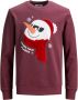Jack & jones Heren Gebreide Kleding Bordeaux Print Ronde Hals Red Heren - Thumbnail 1