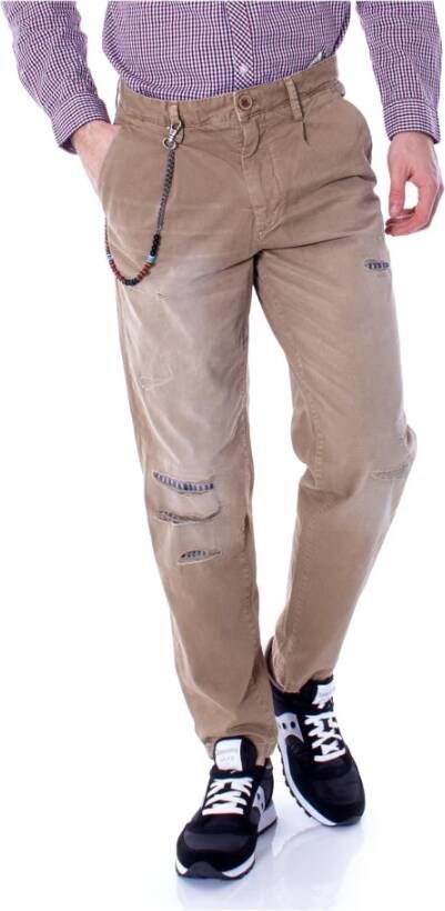 Jack & jones Beige Versleten Broek Lente Zomer Beige Heren