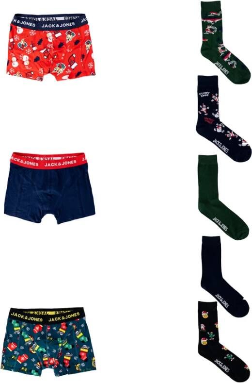 Jack & jones Pack Boxer + Socks Christmas Meerkleurig Heren